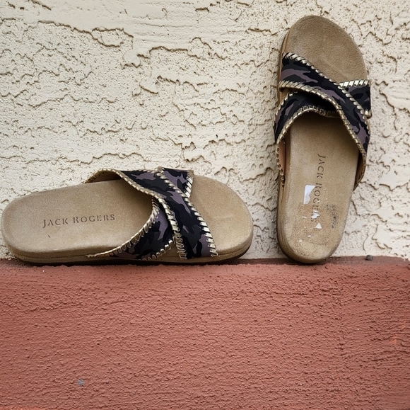 Jack Rogers Lexi Criss-Cross Sandals Camo - Picture 1 of 4